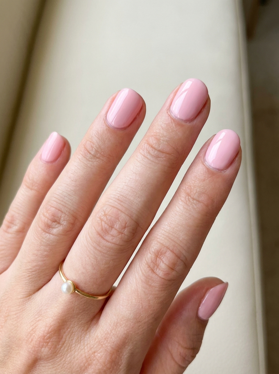 Soft Pink Nails als Einfache Nageldesigns Sommer Inspiration 2026